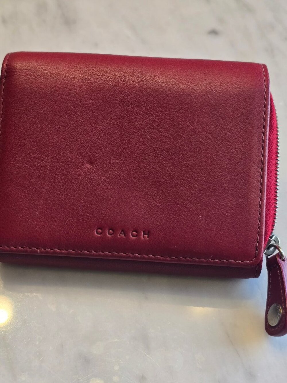 Vintage 1990's NWT Coach Red Bi-Fold Wallet